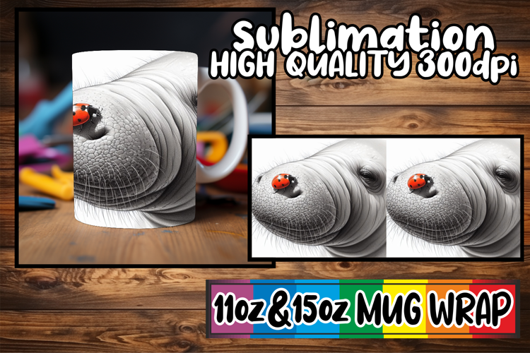 Whimsical nights 11oz 15oz sublimation wrap, Cute Animals