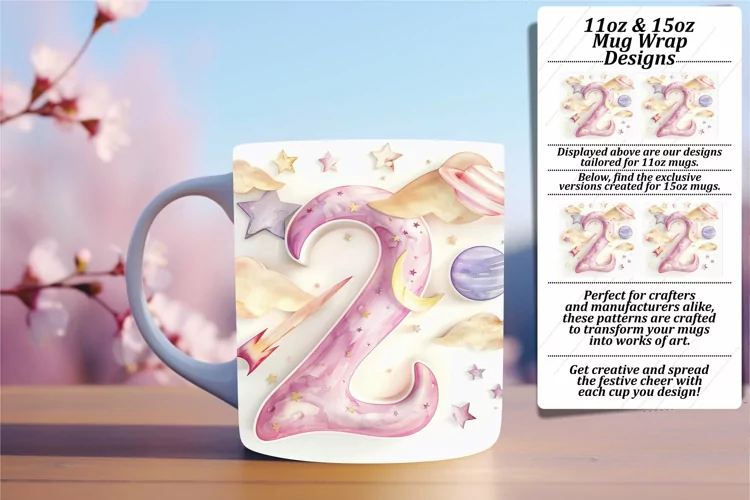 Stellar Splendor: Mug Wrap Designs 11oz/15oz