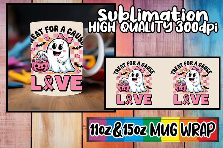 Pure bliss 11oz 15oz mug wrap, Ghost Cancer