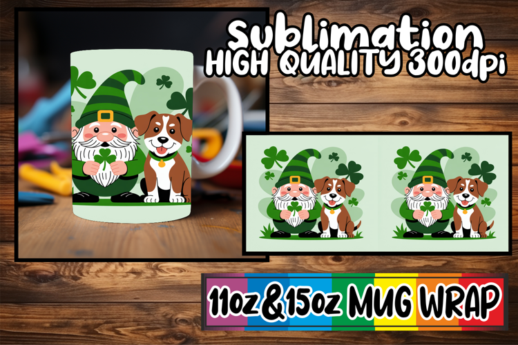 Sweet escapes 11oz 15oz sublimation wrap, St Patricks