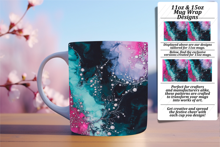 FASHIONABLE PNG for 15oz Mug Wrap , Abstract Pattern