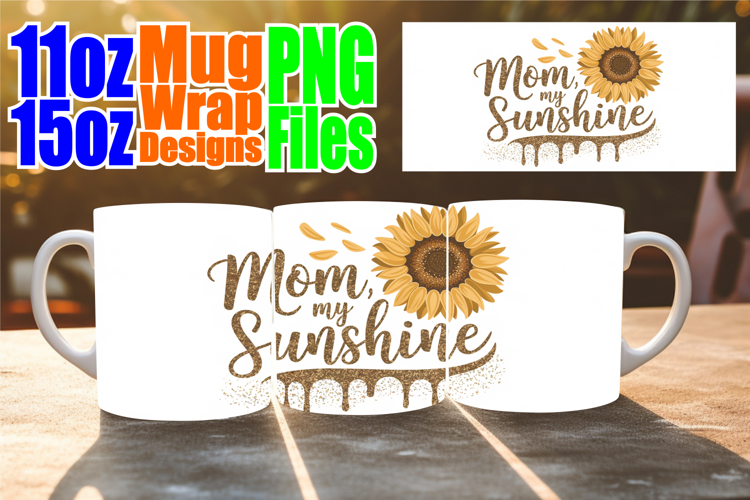 Whimsical mornings 11oz 15oz sublimation wrap, Mother's Day