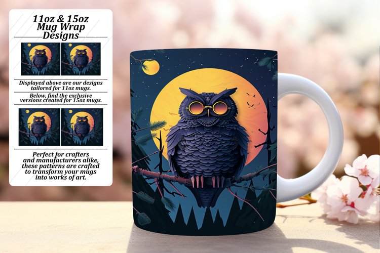 Adorable Spring Owl Mug Prints