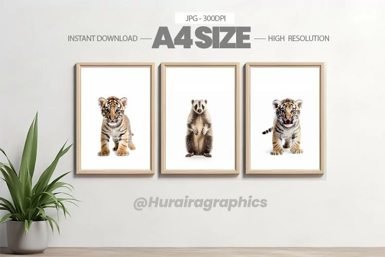 Safari Animal Wall Art - 03 Variations