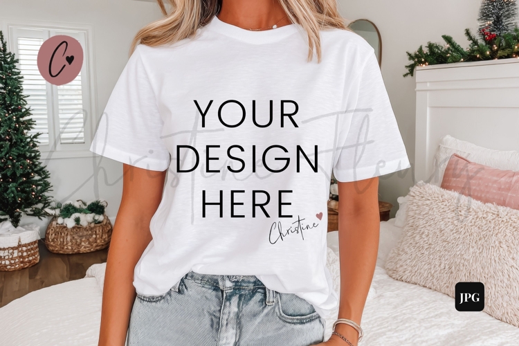 White Tshirt Mockup Image 16