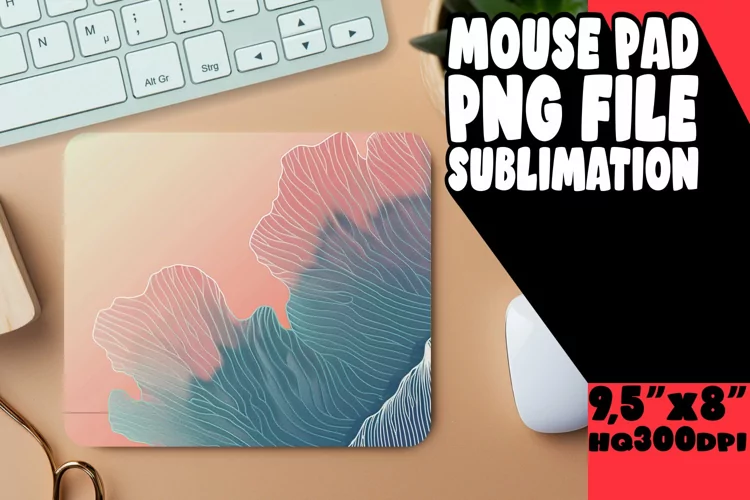 Colorful Mouse Pad with Gradient Design Sublimation