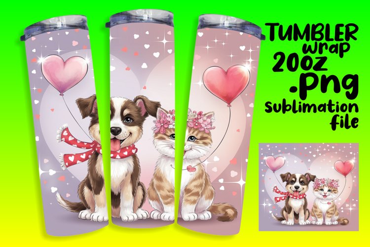 Customizable 20oz Tumbler File , Valentines