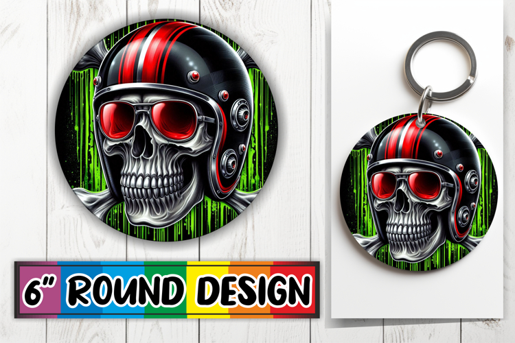Enchanted Circle Keychain Inspiration PNG, Skull