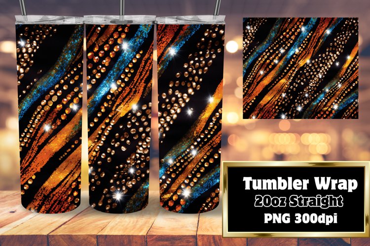3D Tumbler 20oz Sublimation Cheetah Glitter example image 1