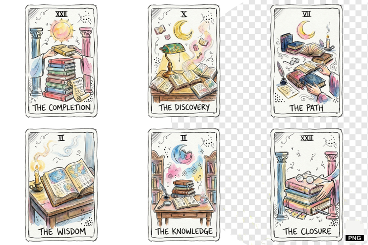 Reading Tarot Cards PNG