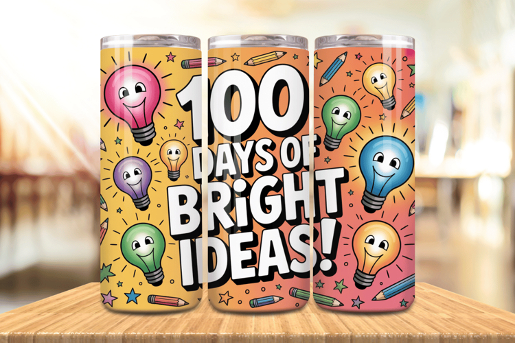 100 Days Of School Tumbler wrap, Teacher Day 20oz Tumbler