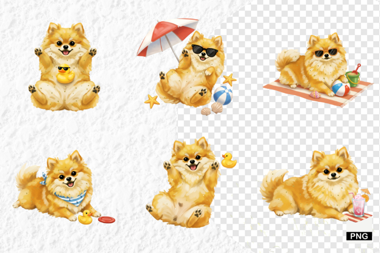 Summer Cute Dog Clipart - Summer Animals PNG