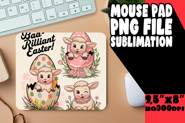 Whimsical Desk Pad Sublimation Ideas, Cute Easter