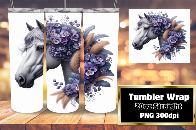Amazing 20oz Tumbler Wrap Download , Horse