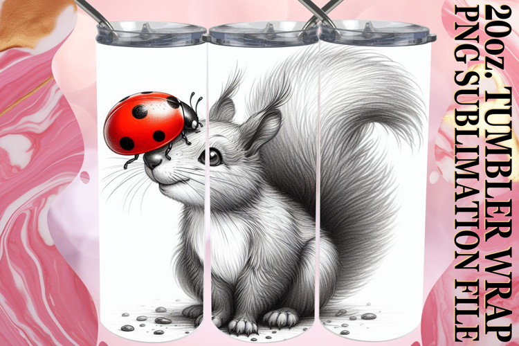 Cheerful escapes 20oz tumbler wrap, Cute Animals
