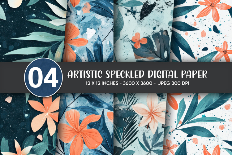 Artistic Speckled Digital Paper
