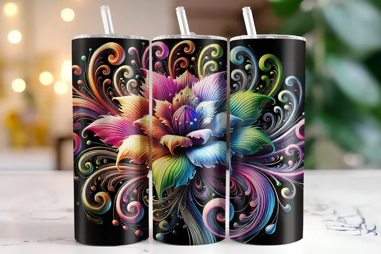 Flowers Tumbler Wrap | Sublimation | Tumblers