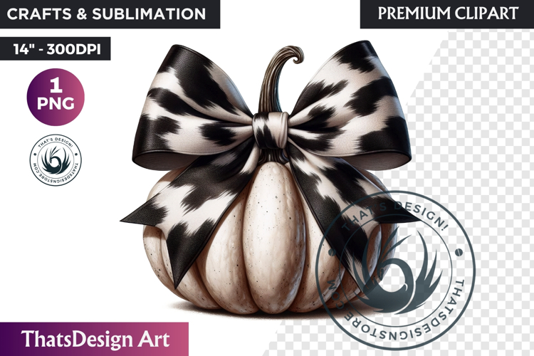 Western Pumpkin Autumn PNG,Cowgirl Coquette bow fall clipart