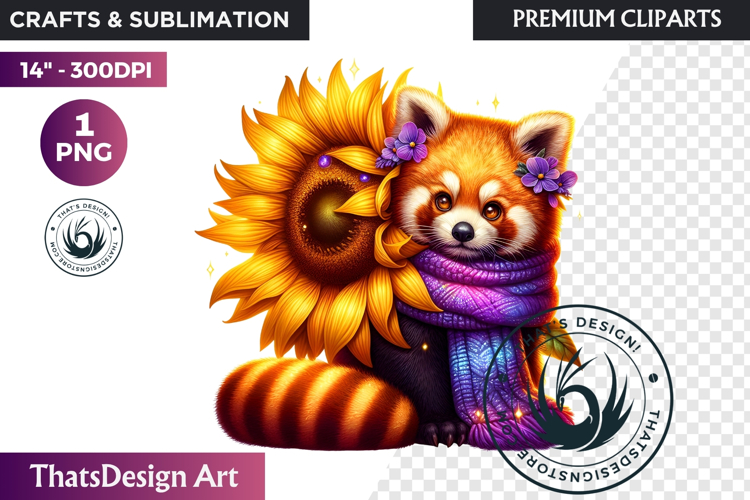 Enchanted Woodland Animal & Sunflower Clipart PNG