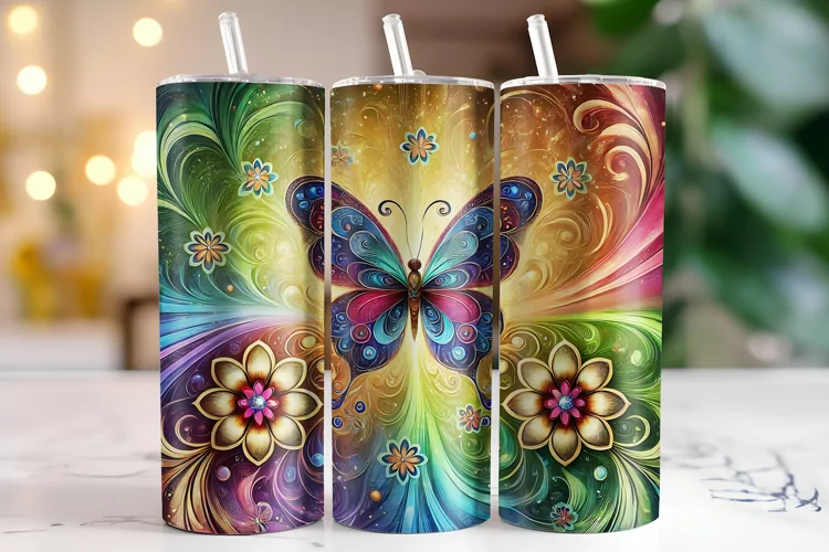 Butterflies Tumbler Wrap | Sublimation | Tumblers