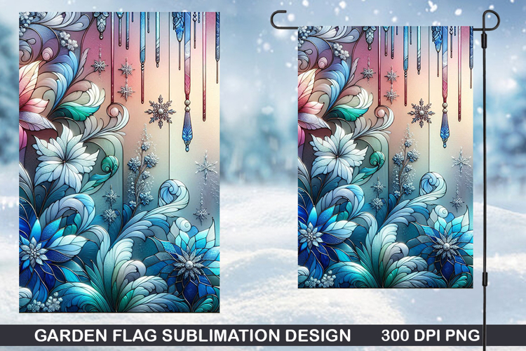 Flowers Garden Flag Sublimation| Flower Garden Flag PNG