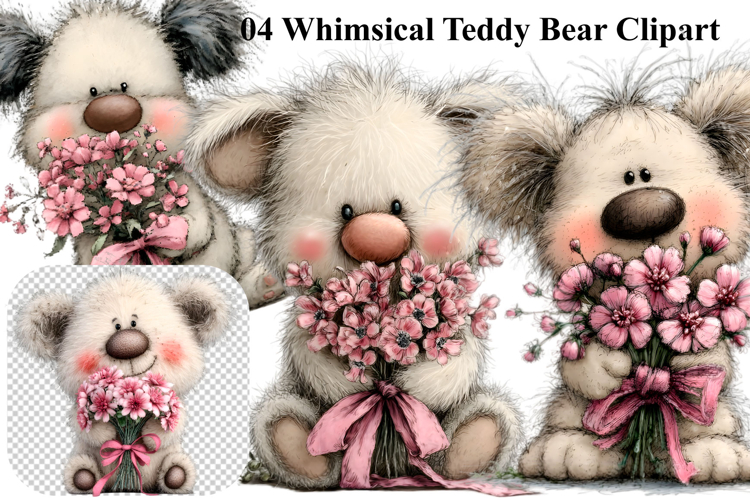 Whimsical Teddy Bear Clipart