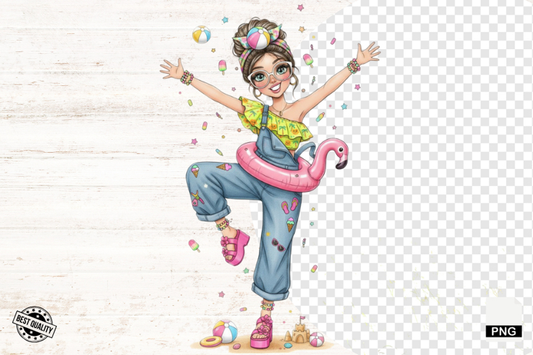 Summer Pretty Girl Clipart