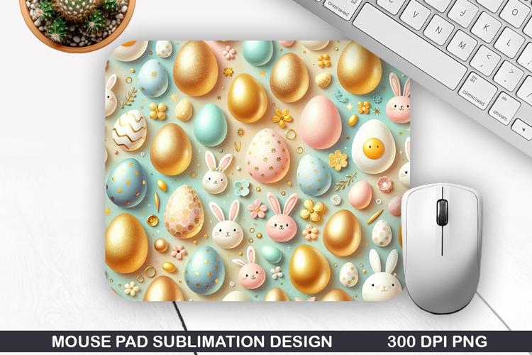 Easter Eggs Mouse Pad Sublimation, Easter Mouse Pad PNG