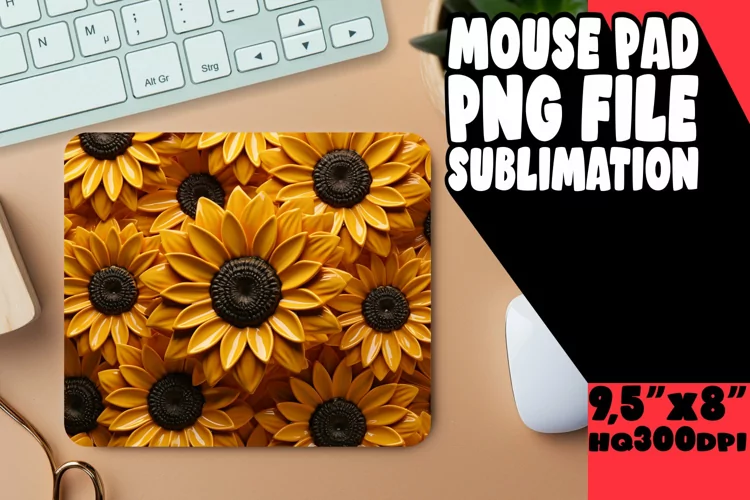 Gorgeous 3D Floral Mouse Pads
