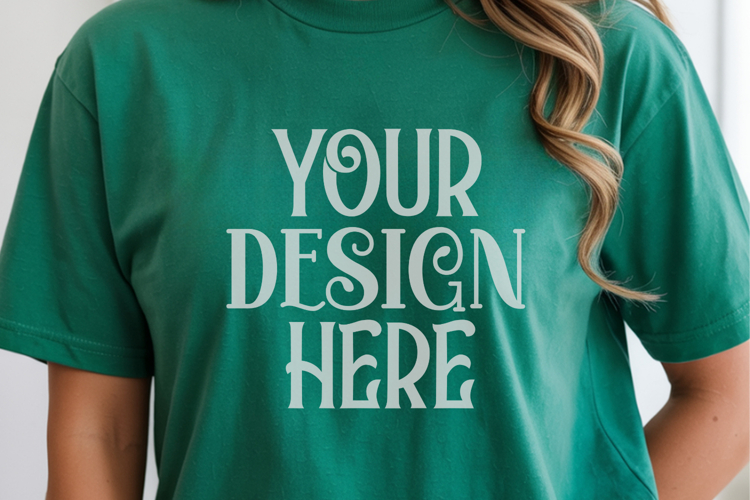 Grass Comfort Colors 1717 Christmas Mockup, CC 1717