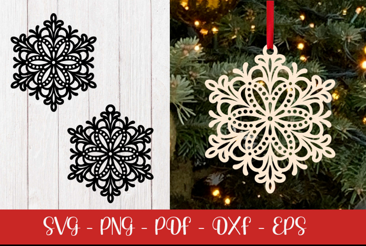 Snowflake laser SVG PNG| Christmas Snowflakes ornament