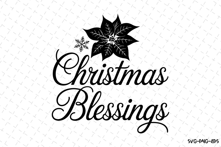 Christmas Blessings Svg | Christmas Svg | Svg Cut Files example image 1