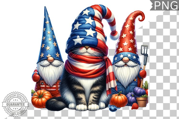 4th of July kitchen Cat Sublimation - 4th of July Cat