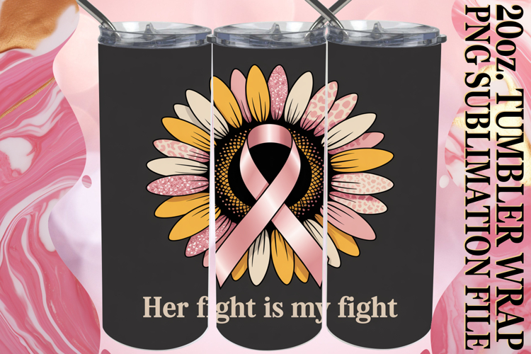 BRIGHT ADVENTURES 20oz TUMBLER WRAP, Breast Cancer