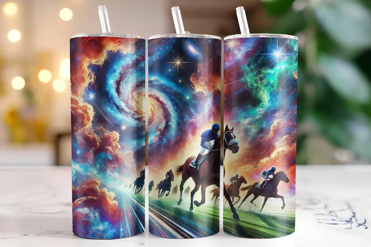 Horse race Tumbler Wrap | Sublimation | Tumblers
