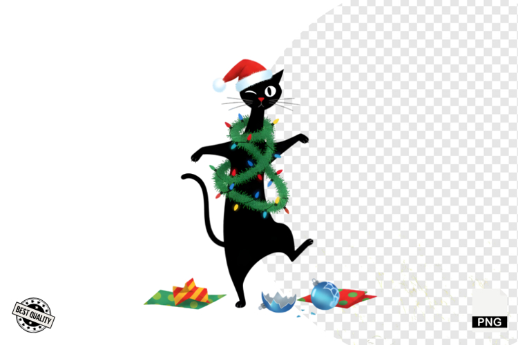 Christmas Cat Clipart Image 15