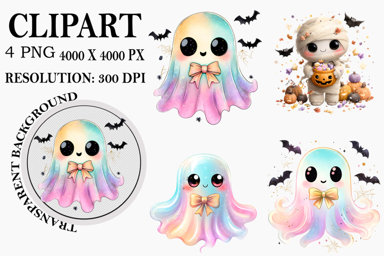 Halloween Sublimation Clipart Watercolor PNG