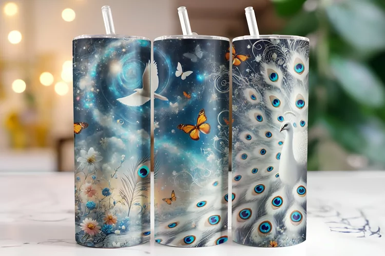 Peacock Tumbler Wrap | Sublimation | Tumblers