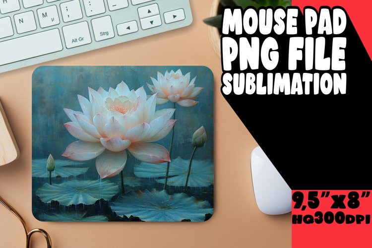 Botanical Harmony: Flower Pattern Mouse Pad