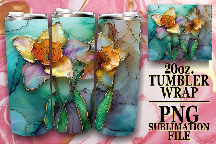 Golden Petal Glam Tumbler Designs