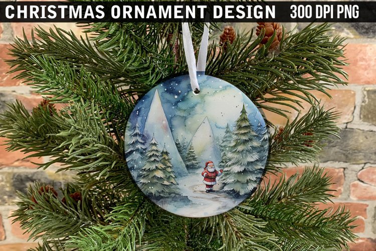 Christmas Ornament Sublimation PNG Design example image 1