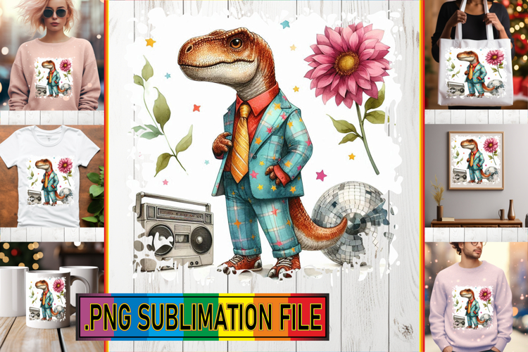 Playful TSHIRT Gift Ideas PNG, Dino