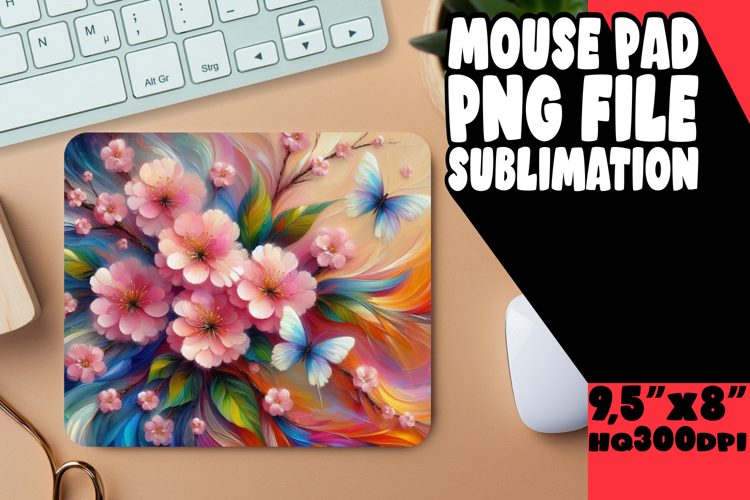 ENCHANTED mouse PAD Fun Sublimation, Flowers