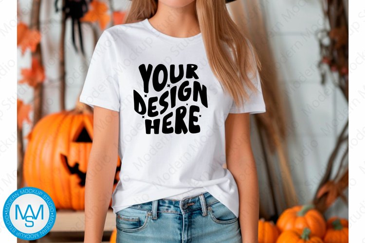 White Tshirt Mockup Image 19
