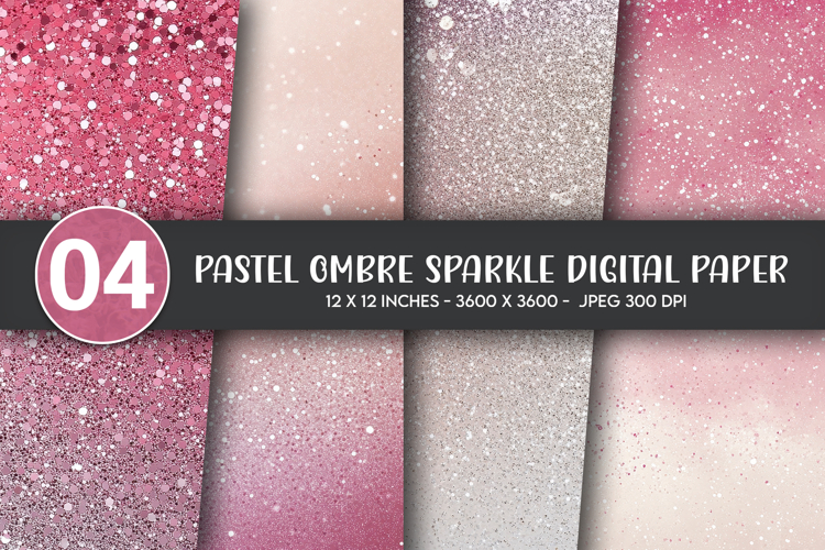 Pastel Ombre Sparkle Digital Paper