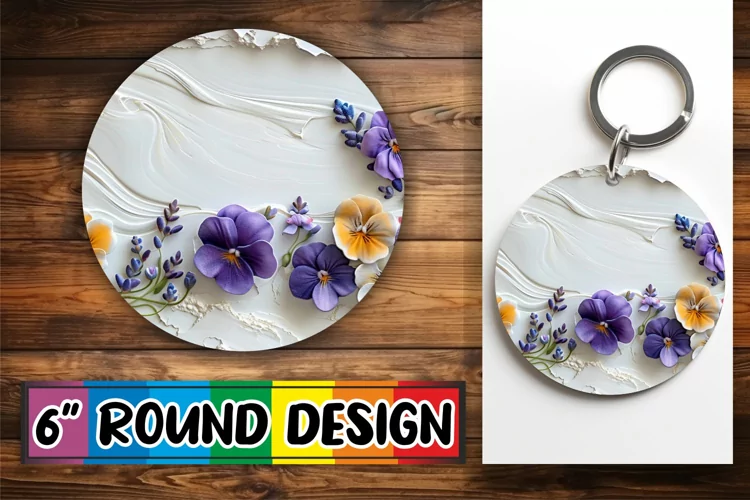 Petal Power Sublimation Circle - Charm Round