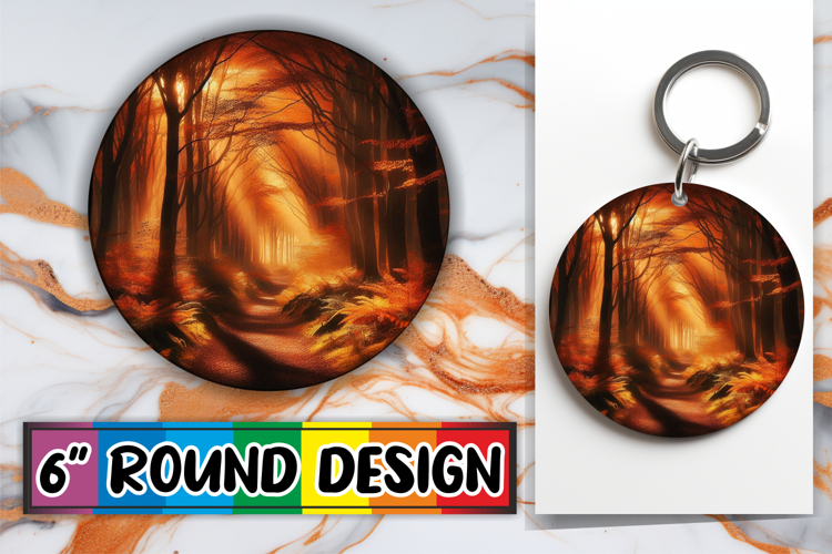 Radiant Ornaments Round Design, Autumn