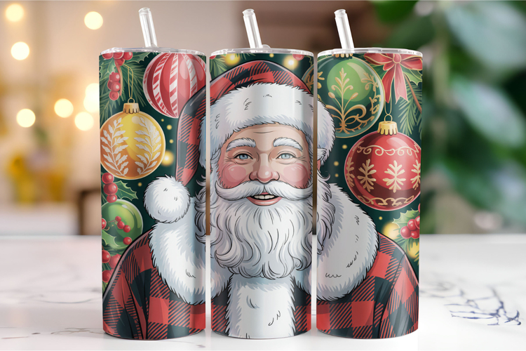 Merry Christmas Santa Tumbler Wrap | Christmas Wrap
