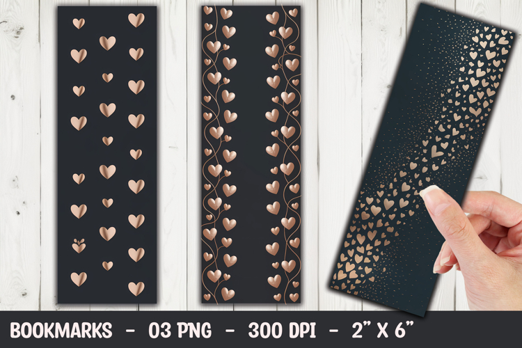 Minimal Heart Bookmark Sublimation