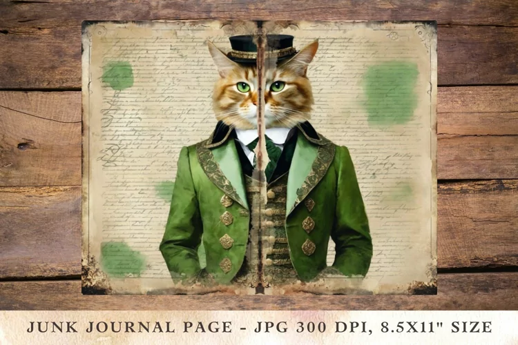 Printable Junk Journal Pages cat 15